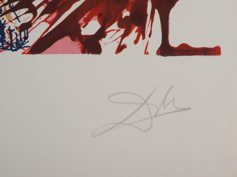 Salvador DALI : Les Vitraux : Le Paradis perdu, Lithographie originale (photo de détail 2) - Crédit photo : Galerie Art.Paris