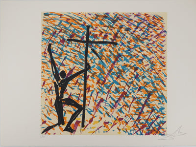 Salvador DALI : Les Vitraux : Le pouvoir de la croix, Lithographie originale (vue générale) - Crédit photo : Galerie Art.Paris