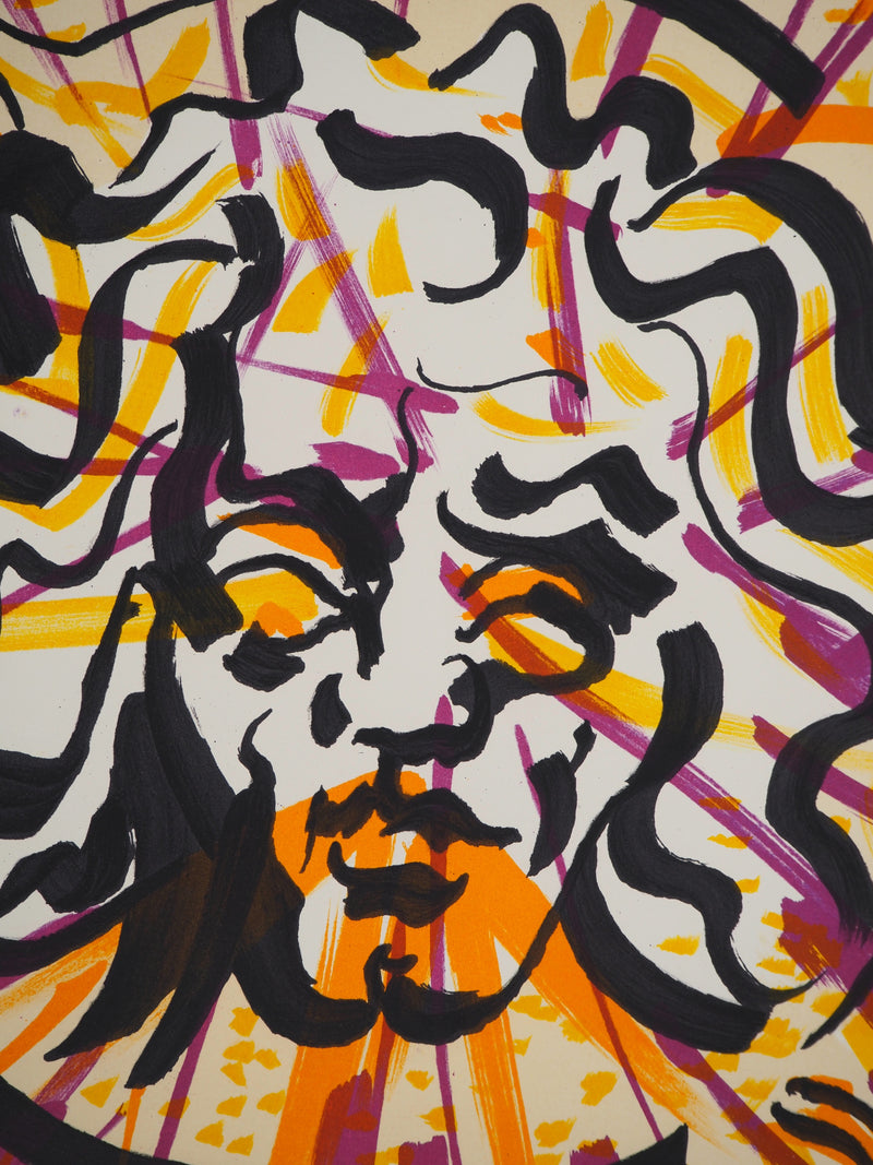 Salvador DALI : Les Vitraux : Le soleil, Lithographie originale (photo de détail 3) - Crédit photo : Galerie Art.Paris