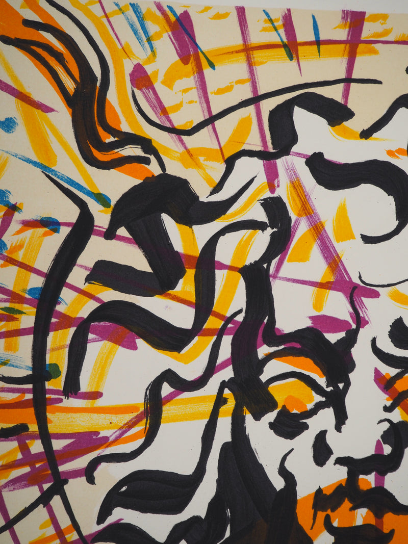 Salvador DALI : Les Vitraux : Le soleil, Lithographie originale (photo de détail 4) - Crédit photo : Galerie Art.Paris