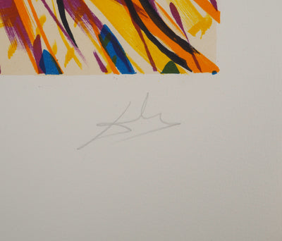 Salvador DALI : Les Vitraux : Le soleil, Lithographie originale (photo de détail 2) - Crédit photo : Galerie Art.Paris