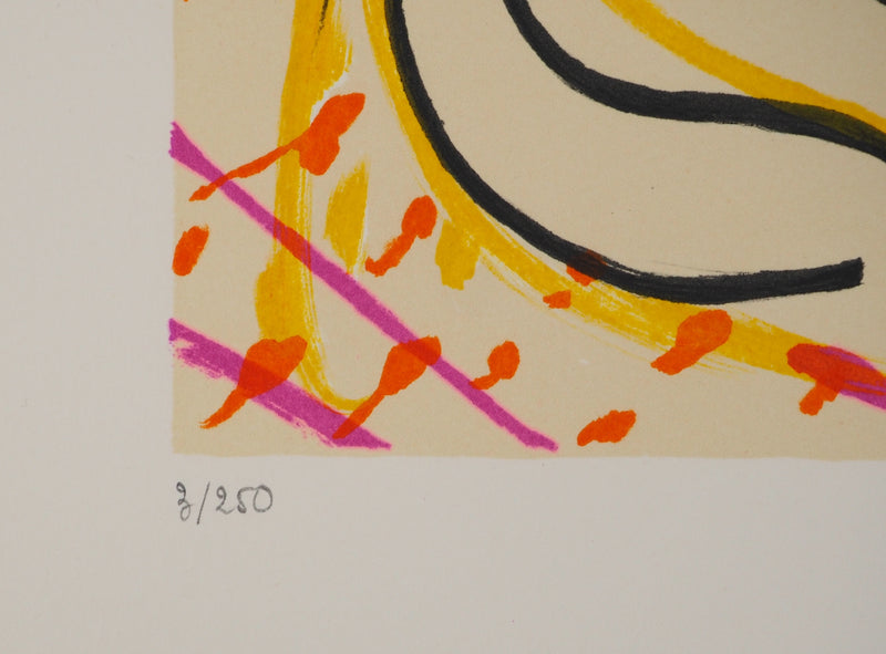 Salvador DALI : Les Vitraux : Les amants, Lithographie originale (photo de détail 6) - Crédit photo : Galerie Art.Paris