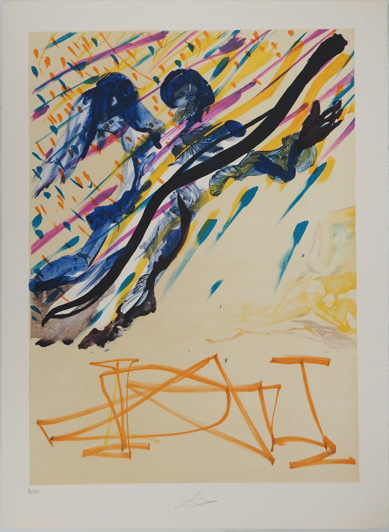 Salvador DALI : Les Vitraux : Transfiguration, Lithographie originale (vue générale) - Crédit photo : Galerie Art.Paris