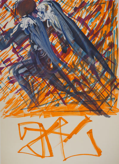 Salvador DALI : Les Vitraux : L'Archange, Lithographie originale (photo de détail 3) - Crédit photo : Galerie Art.Paris