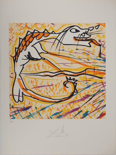 Salvador DALI : Les Vitraux : L'hermaphrodite, Lithographie originale (vue générale) - Crédit photo : Galerie Art.Paris