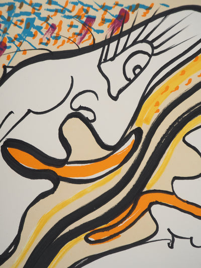 Salvador DALI : Les Vitraux : L'étreinte, Lithographie originale (photo de détail 5) - Crédit photo : Galerie Art.Paris