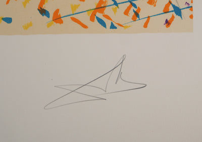 Salvador DALI : Les Vitraux : L'étreinte, Lithographie originale (photo de détail 2) - Crédit photo : Galerie Art.Paris