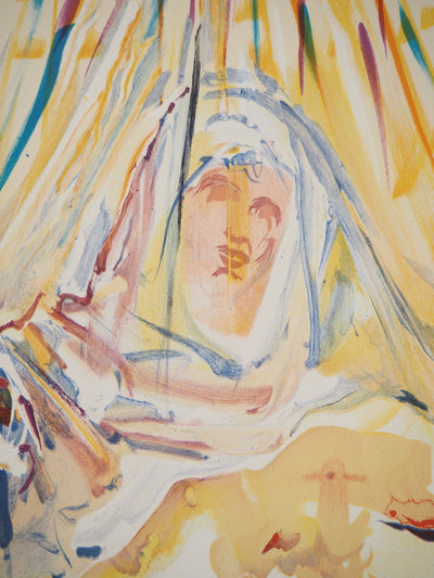 Salvador DALI : Les Vitraux : La Madone, Lithographie originale (photo de détail 4) - Crédit photo : Galerie Art.Paris