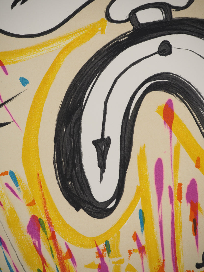 Salvador DALI : Les Vitraux : Les montres molles, Lithographie originale (photo de détail 3) - Crédit photo : Galerie Art.Paris