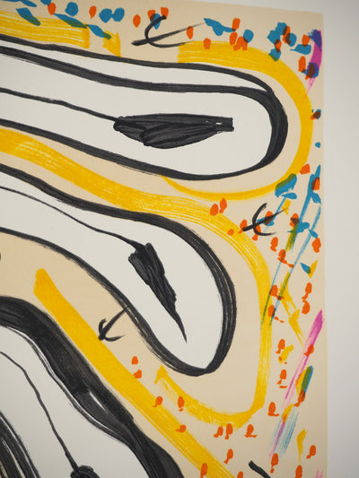 Salvador DALI : Les Vitraux : Les montres molles, Lithographie originale (photo de détail 4) - Crédit photo : Galerie Art.Paris
