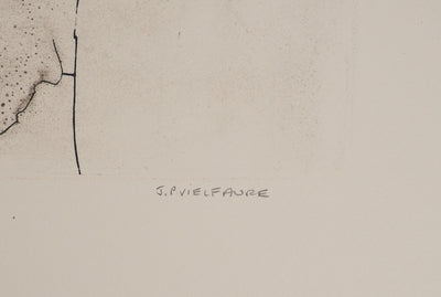 Jean-Pierre VIELFAURE : Composition abstraite, Lithographie originale (photo de détail 2) - Crédit photo : Galerie Art.Paris