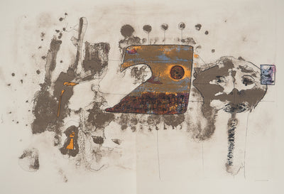 Jean-Pierre VIELFAURE : Composition abstraite, Lithographie originale (photo de détail 3) - Crédit photo : Galerie Art.Paris