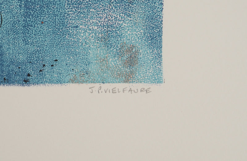 Jean-Pierre VIELFAURE : Entre ciel et terre, Lithographie originale (photo de détail 2) - Crédit photo : Galerie Art.Paris