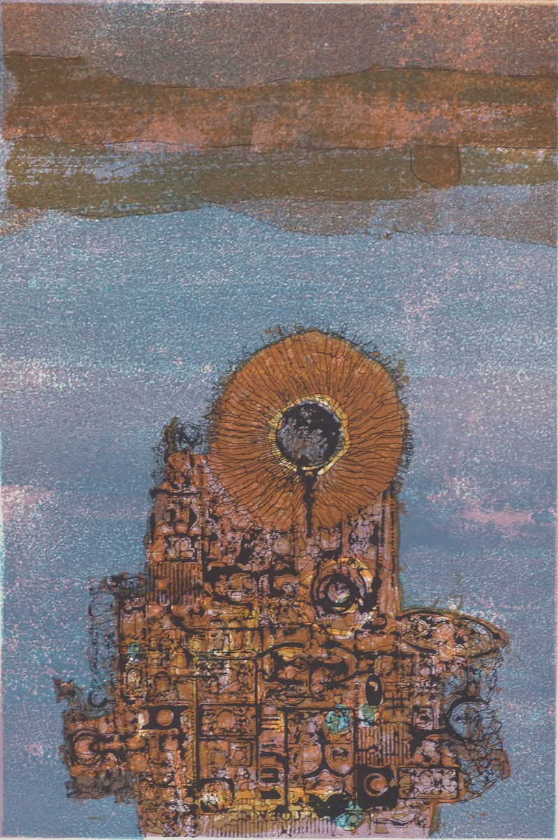 Jean-Pierre VIELFAURE : Tournesol céleste, Lithographie originale (photo de détail 3) - Crédit photo : Galerie Art.Paris