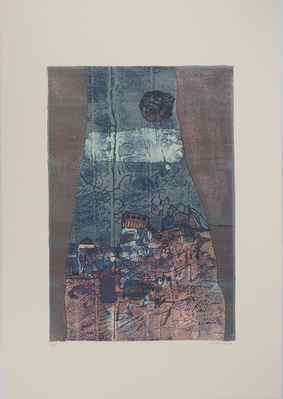 Jean-Pierre VIELFAURE : Lueur de l'aube, Lithographie originale (vue générale) - Crédit photo : Galerie Art.Paris