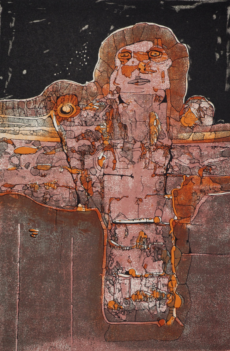 Jean-Pierre VIELFAURE : Le géant de pierre, Lithographie originale (photo de détail 3) - Crédit photo : Galerie Art.Paris