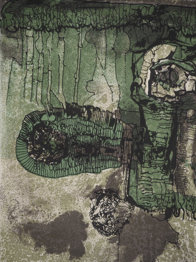 Jean-Pierre VIELFAURE : Composition verte, Lithographie originale (photo de détail 4) - Crédit photo : Galerie Art.Paris