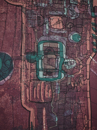 Jean-Pierre VIELFAURE : Labyrinthe souterrain, Lithographie originale (photo de détail 4) - Crédit photo : Galerie Art.Paris