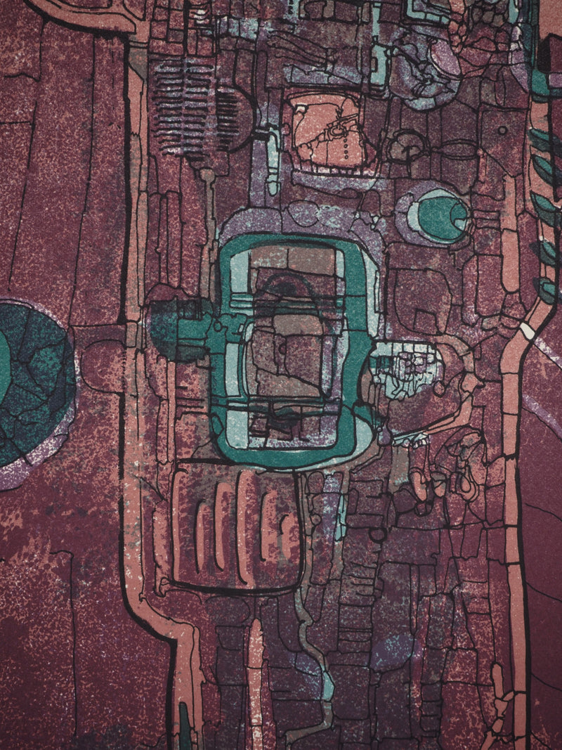 Jean-Pierre VIELFAURE : Labyrinthe souterrain, Lithographie originale (photo de détail 4) - Crédit photo : Galerie Art.Paris