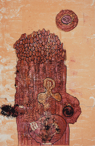 Jean-Pierre VIELFAURE : Figure abstraite, Lithographie originale (photo de détail 3) - Crédit photo : Galerie Art.Paris