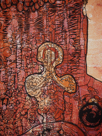 Jean-Pierre VIELFAURE : Figure abstraite, Lithographie originale (photo de détail 4) - Crédit photo : Galerie Art.Paris