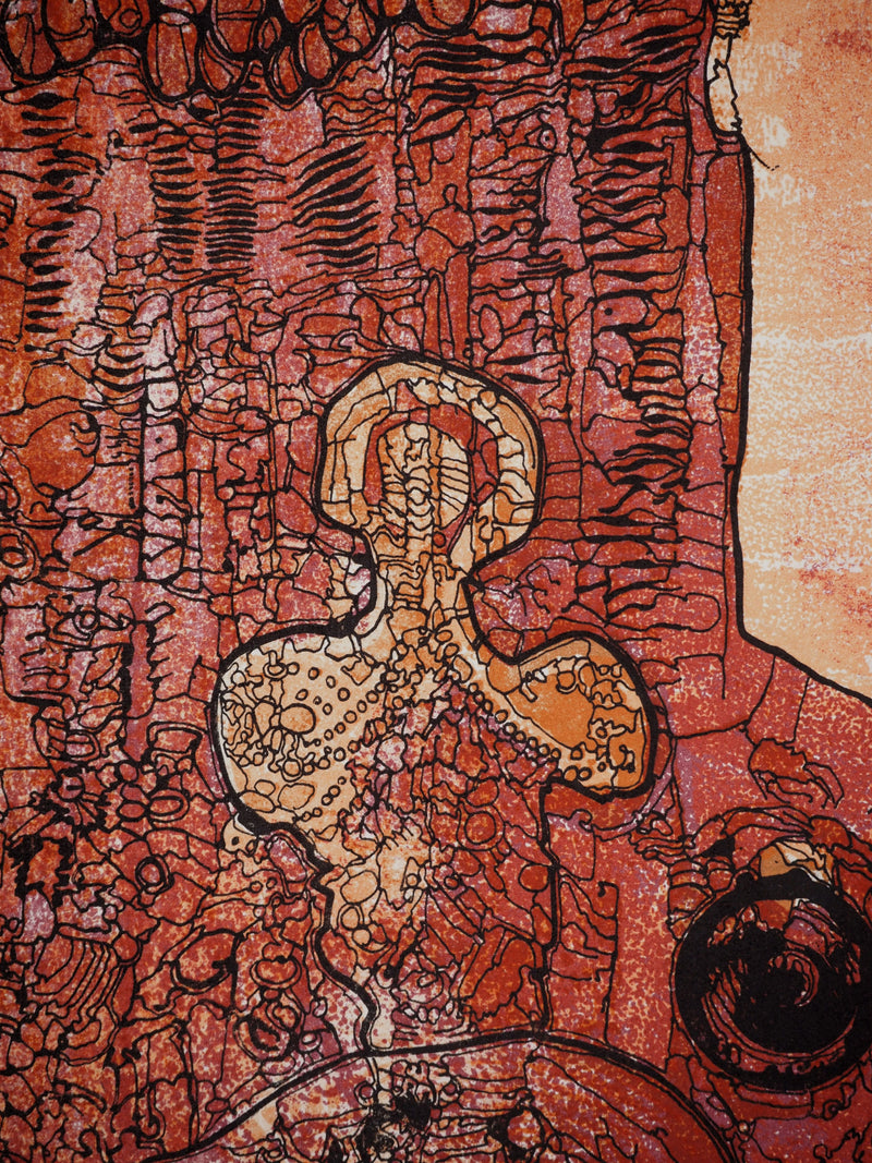Jean-Pierre VIELFAURE : Figure abstraite, Lithographie originale (photo de détail 4) - Crédit photo : Galerie Art.Paris