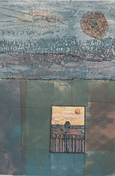 Jean-Pierre VIELFAURE : Fenêtre vers l'extérieur, Lithographie originale (photo de détail 3) - Crédit photo : Galerie Art.Paris