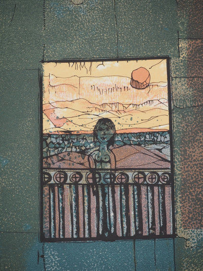 Jean-Pierre VIELFAURE : Fenêtre vers l'extérieur, Lithographie originale (photo de détail 4) - Crédit photo : Galerie Art.Paris
