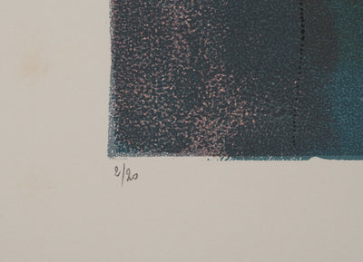Jean-Pierre VIELFAURE : Fenêtre vers l'extérieur, Lithographie originale (photo de détail 6) - Crédit photo : Galerie Art.Paris