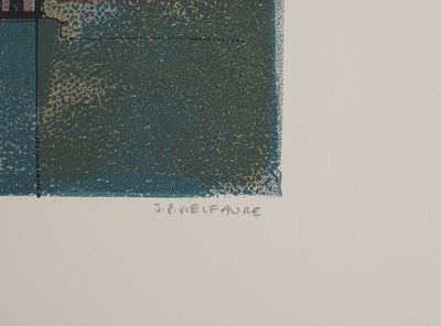 Jean-Pierre VIELFAURE : Fenêtre vers l'extérieur, Lithographie originale (photo de détail 2) - Crédit photo : Galerie Art.Paris