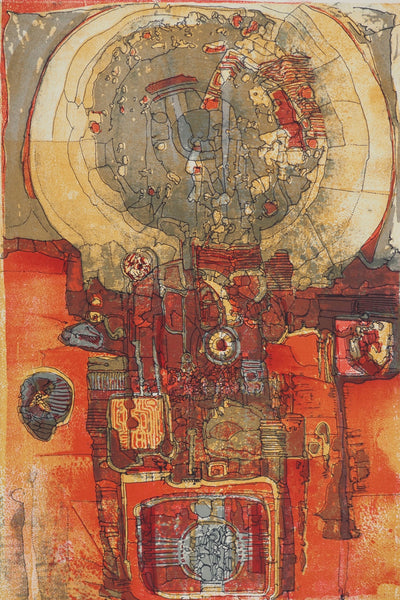 Jean-Pierre VIELFAURE : Rouages incandescents, Lithographie originale (photo de détail 3) - Crédit photo : Galerie Art.Paris