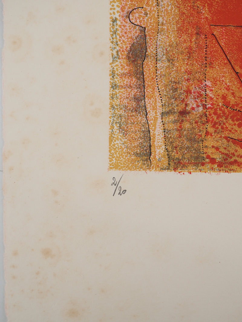 Jean-Pierre VIELFAURE : Rouages incandescents, Lithographie originale (photo de détail 6) - Crédit photo : Galerie Art.Paris