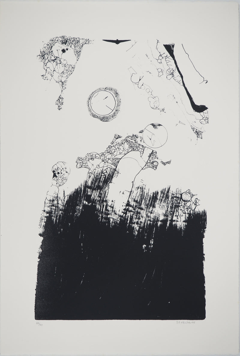 Jean-Pierre VIELFAURE : Vestiges oniriques, Sérigraphie originale (vue générale) - Crédit photo : Galerie Art.Paris