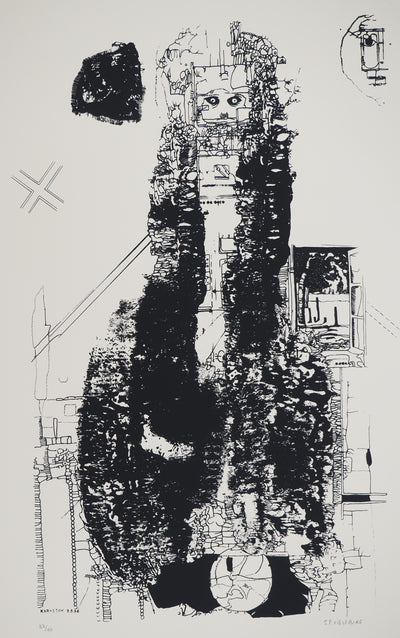 Jean-Pierre VIELFAURE : Fenêtre intérieure, Sérigraphie originale (photo de détail 3) - Crédit photo : Galerie Art.Paris