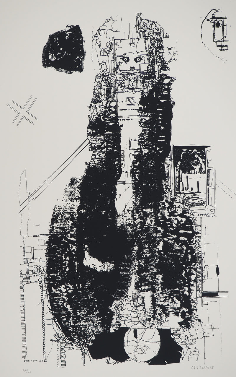 Jean-Pierre VIELFAURE : Fenêtre intérieure, Sérigraphie originale (photo de détail 3) - Crédit photo : Galerie Art.Paris