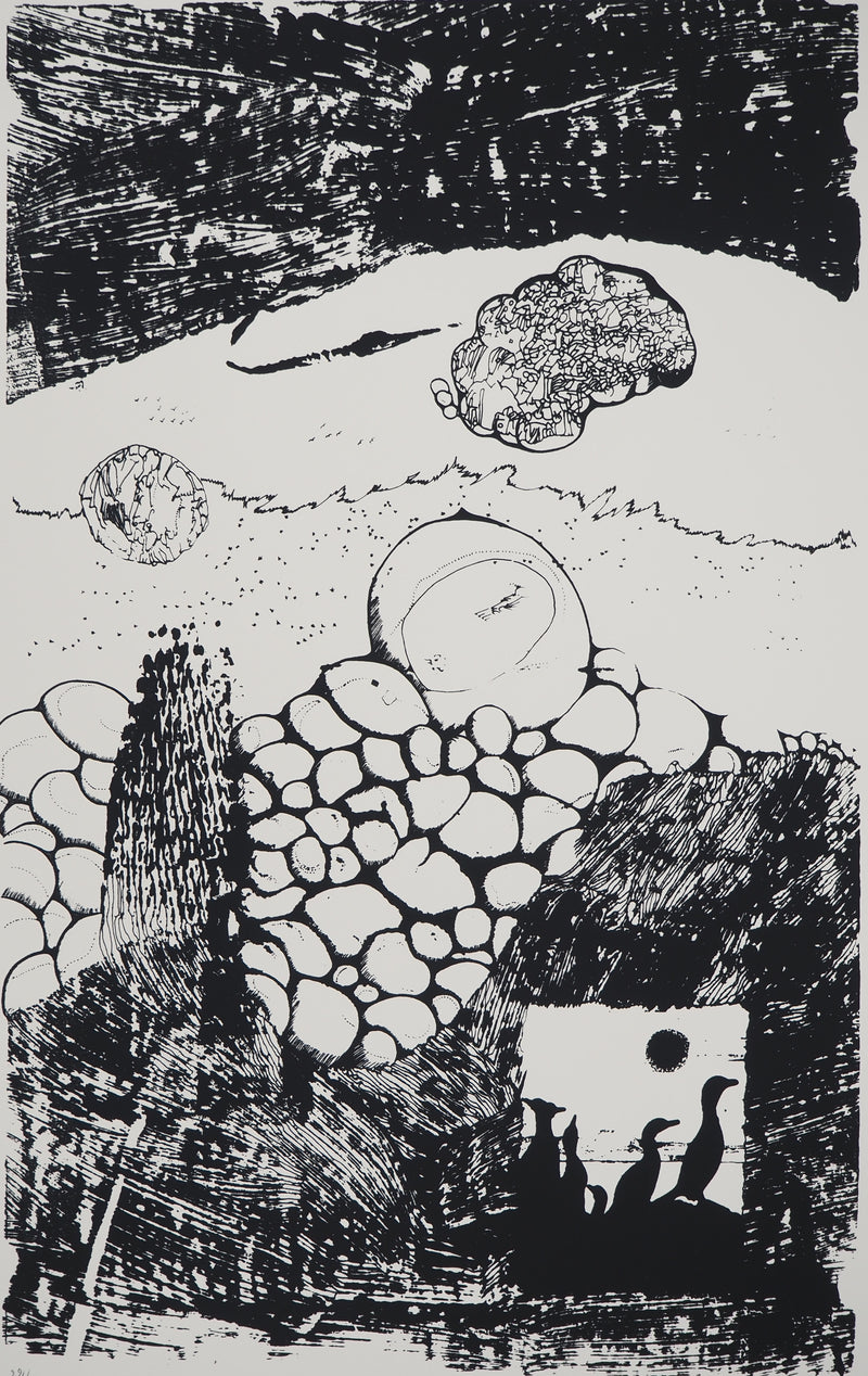 Jean-Pierre VIELFAURE : Composition aux canards, Sérigraphie originale (photo de détail 3) - Crédit photo : Galerie Art.Paris