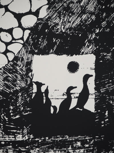Jean-Pierre VIELFAURE : Composition aux canards, Sérigraphie originale (photo de détail 5) - Crédit photo : Galerie Art.Paris