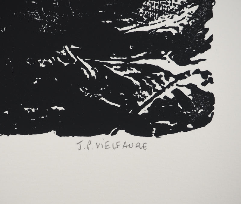 Jean-Pierre VIELFAURE : Echos du village, Sérigraphie originale (photo de détail 2) - Crédit photo : Galerie Art.Paris