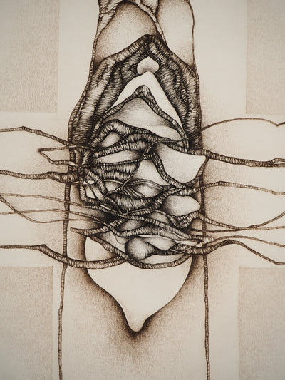 Fred DEUX : Dans la croix, Gravure originale (photo de détail 4) - Crédit photo : Galerie Art.Paris