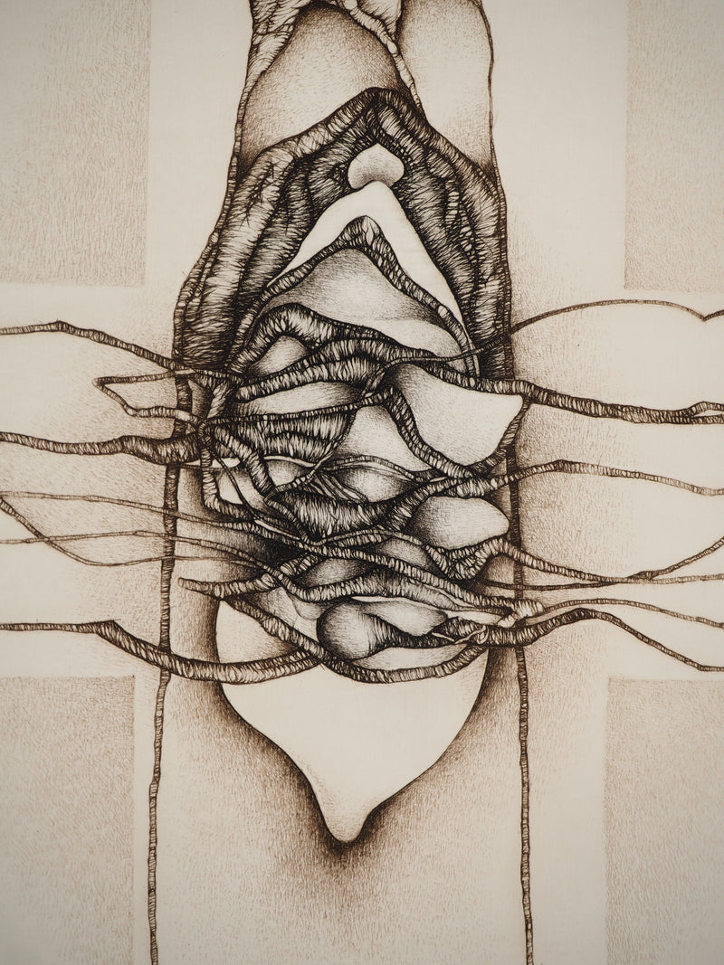 Fred DEUX : Dans la croix, Gravure originale (photo de détail 4) - Crédit photo : Galerie Art.Paris
