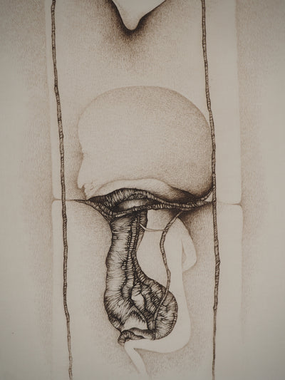 Fred DEUX : Dans la croix, Gravure originale (photo de détail 5) - Crédit photo : Galerie Art.Paris