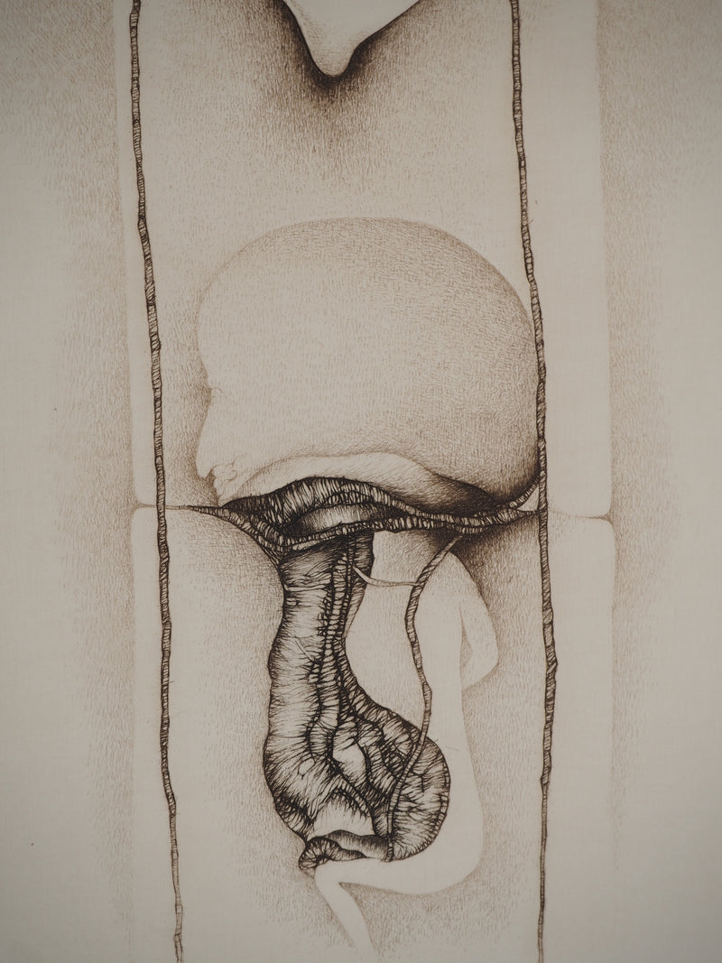 Fred DEUX : Dans la croix, Gravure originale (photo de détail 5) - Crédit photo : Galerie Art.Paris