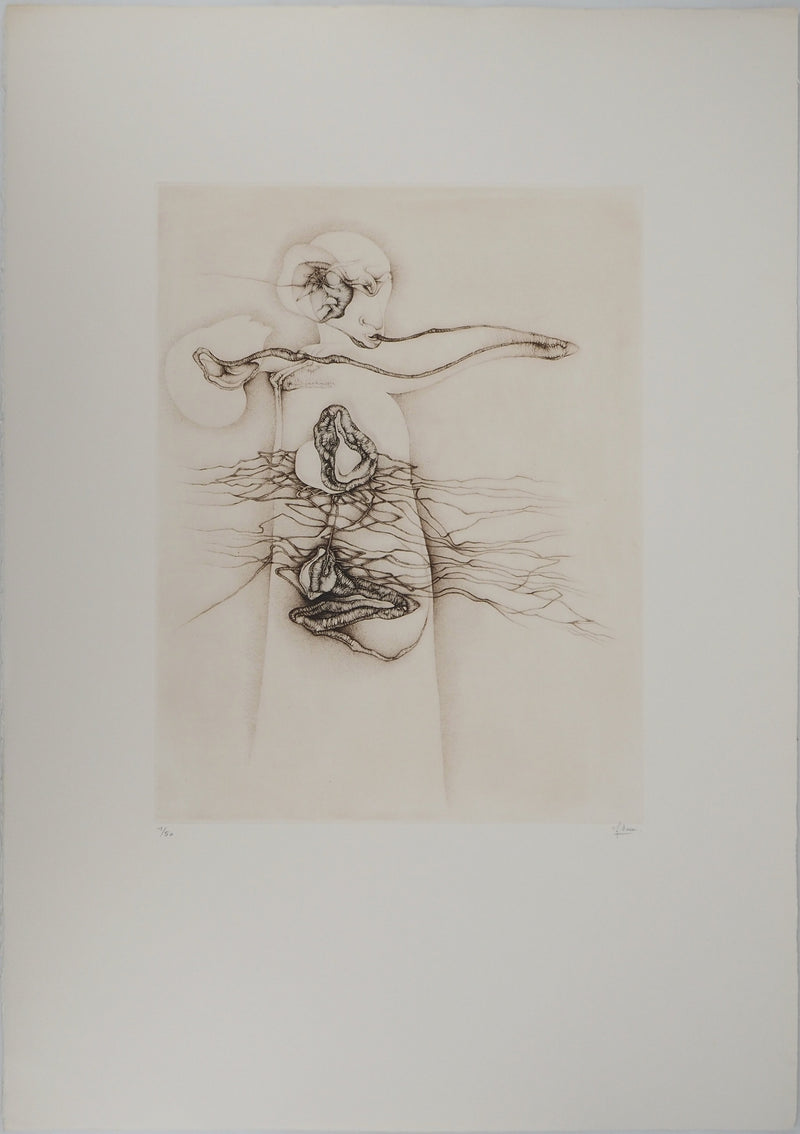 Fred DEUX : Ce qui me mange, Gravure originale (vue générale) - Crédit photo : Galerie Art.Paris