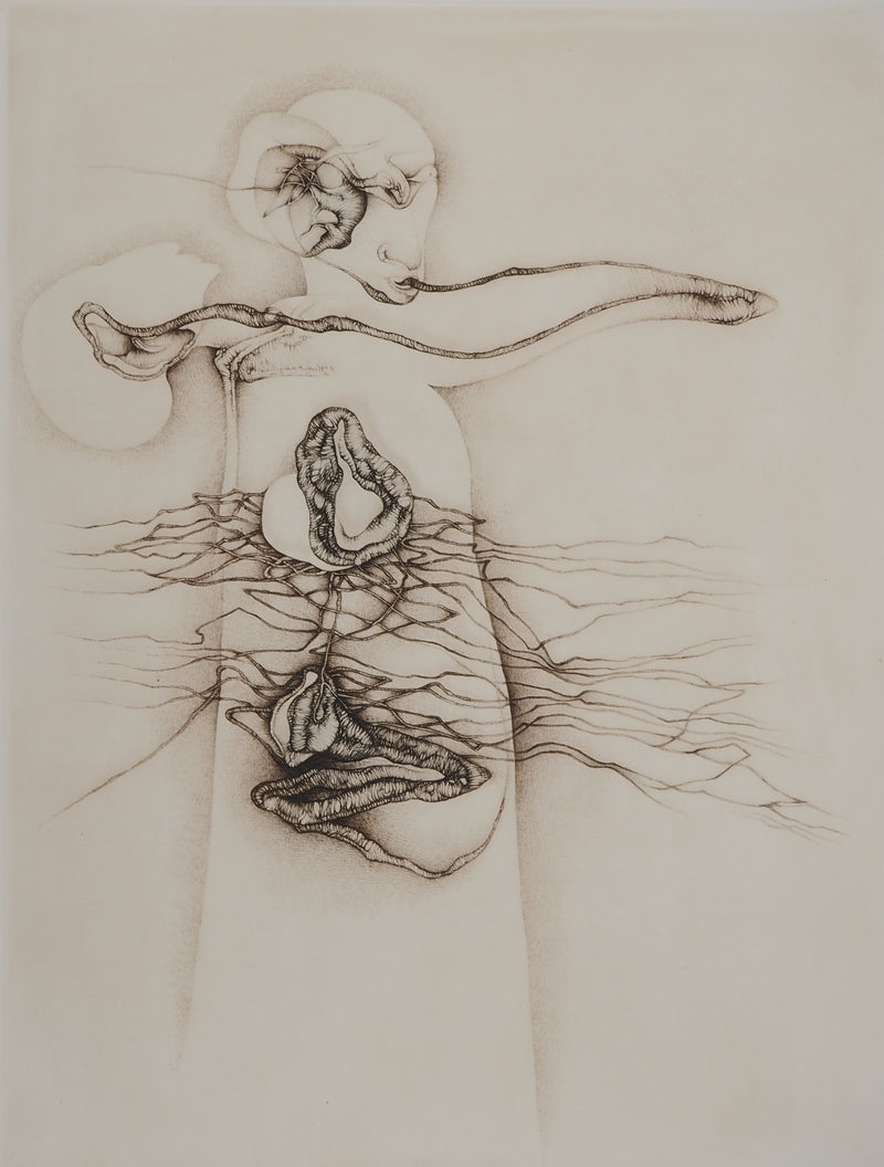 Fred DEUX : Ce qui me mange, Gravure originale (photo de détail 3) - Crédit photo : Galerie Art.Paris