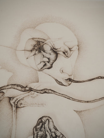 Fred DEUX : Ce qui me mange, Gravure originale (photo de détail 4) - Crédit photo : Galerie Art.Paris