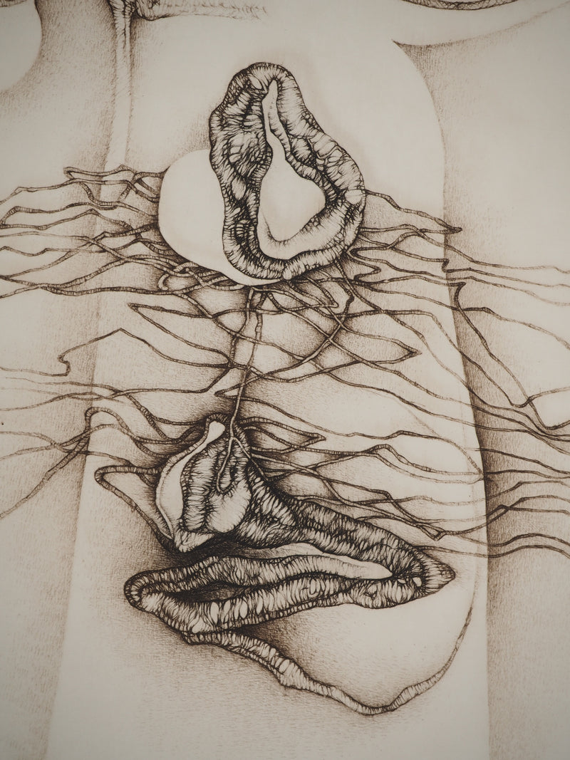 Fred DEUX : Ce qui me mange, Gravure originale (photo de détail 5) - Crédit photo : Galerie Art.Paris