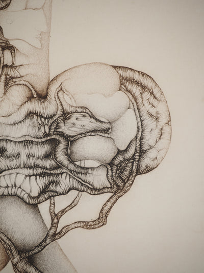 Fred DEUX : Du dormeur de traits, Gravure originale (photo de détail 4) - Crédit photo : Galerie Art.Paris