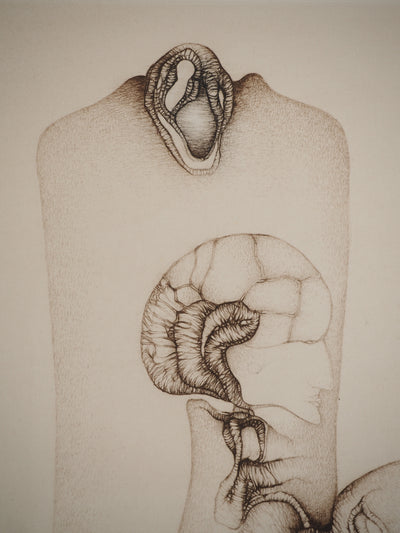 Fred DEUX : Du dormeur de traits, Gravure originale (photo de détail 5) - Crédit photo : Galerie Art.Paris
