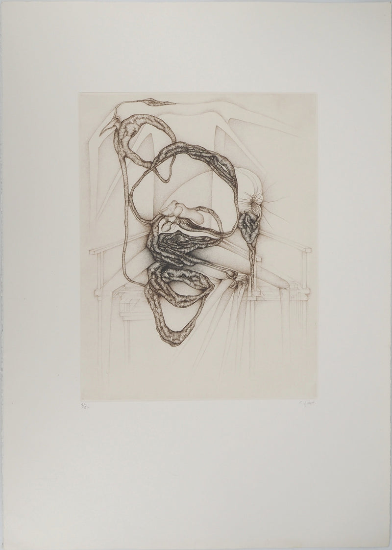 Fred DEUX : De la solitude, Gravure originale (vue générale) - Crédit photo : Galerie Art.Paris
