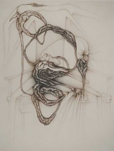 Fred DEUX : De la solitude, Gravure originale (photo de détail 3) - Crédit photo : Galerie Art.Paris